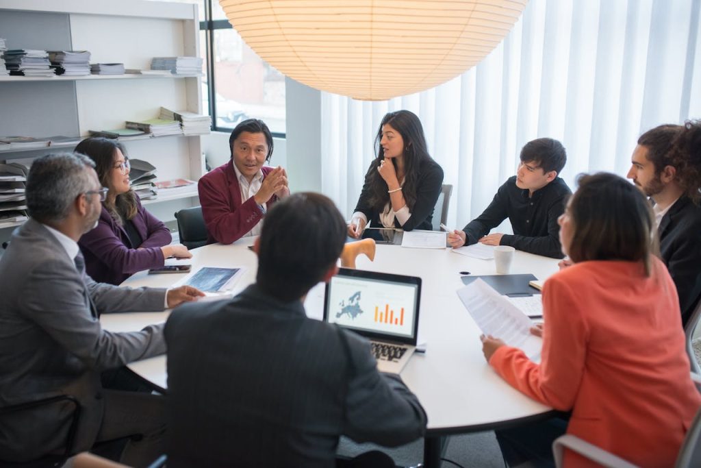 People Sitting at the Table